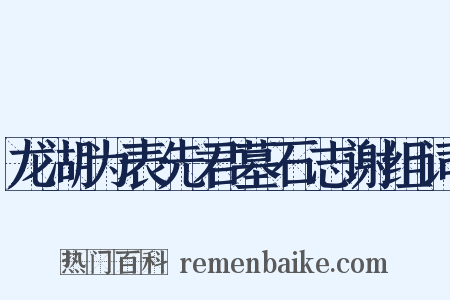 龙湖为表先君墓石志谢组词是什么意思的图片